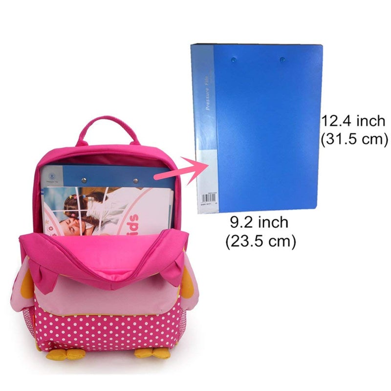 yodo Little Kids School Bag Pre-K Toddler Backpack with Name Tag and Chest Strap, Owl - Image 4